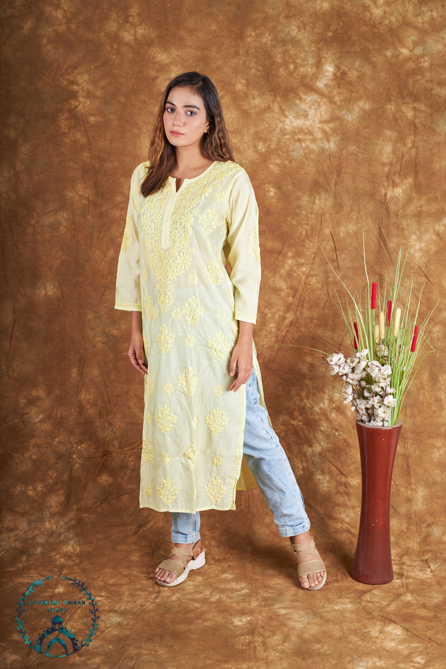 Chanderi Long Kurta
