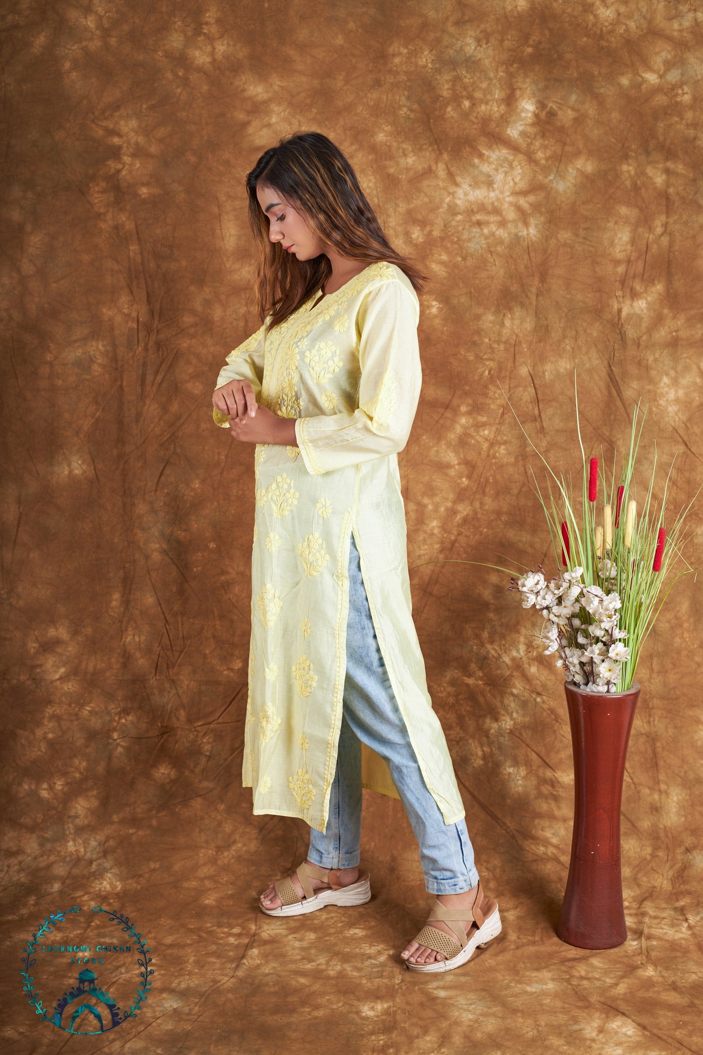 Chanderi Long Kurta