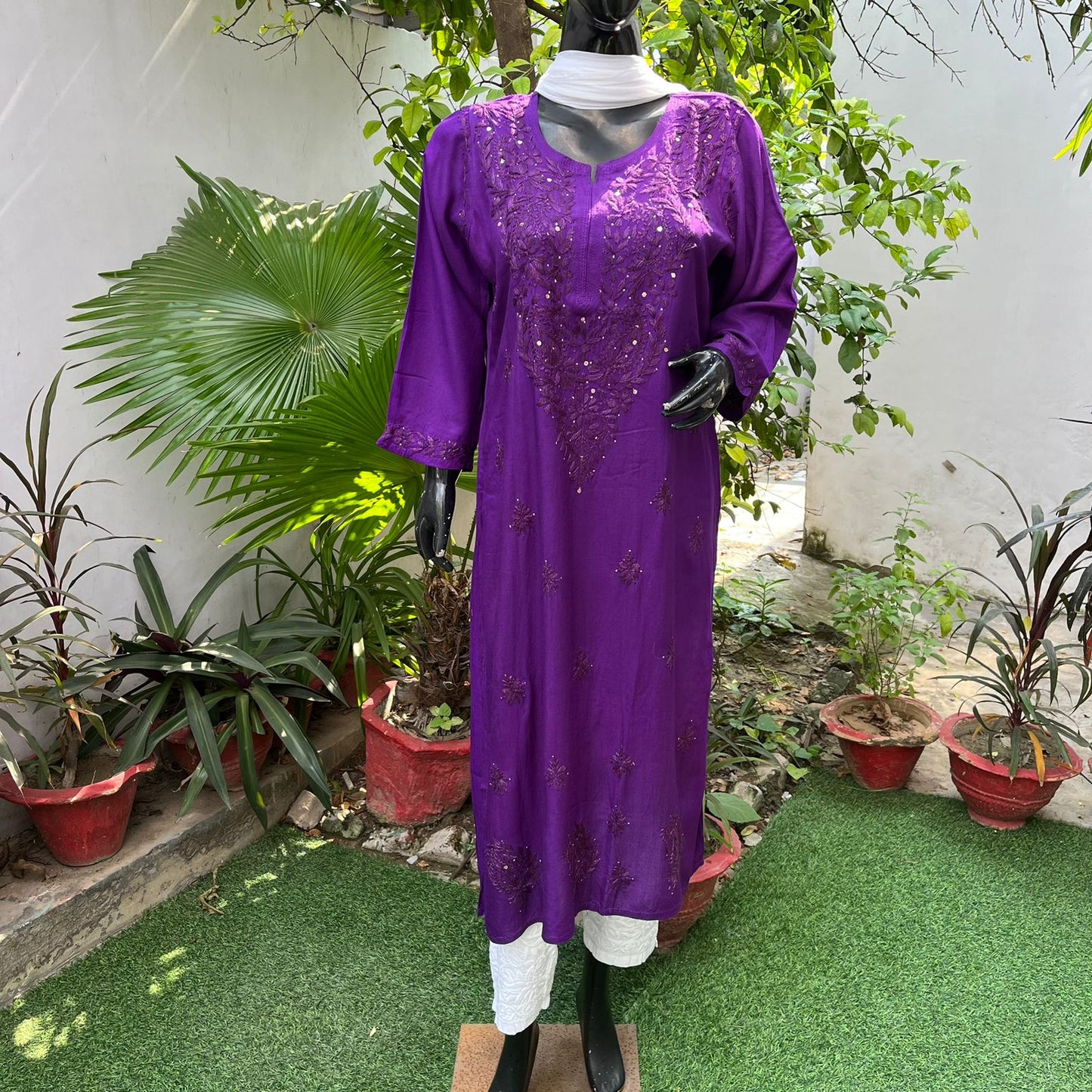 Rayon Mukaish Kurta