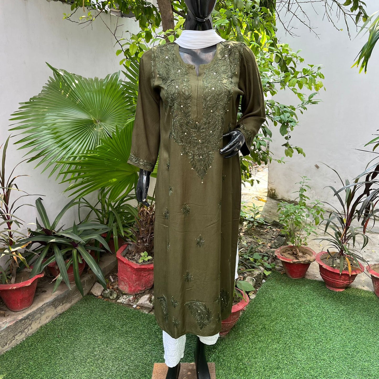 Rayon Mukaish Kurta