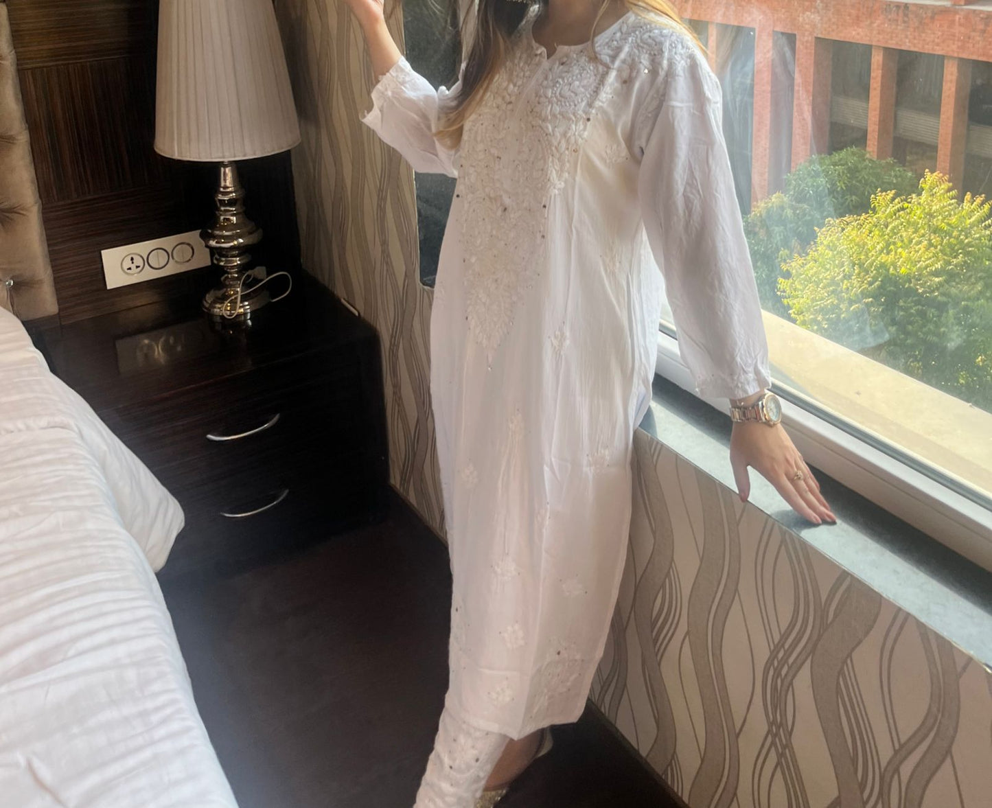 Rayon Mukaish Kurta