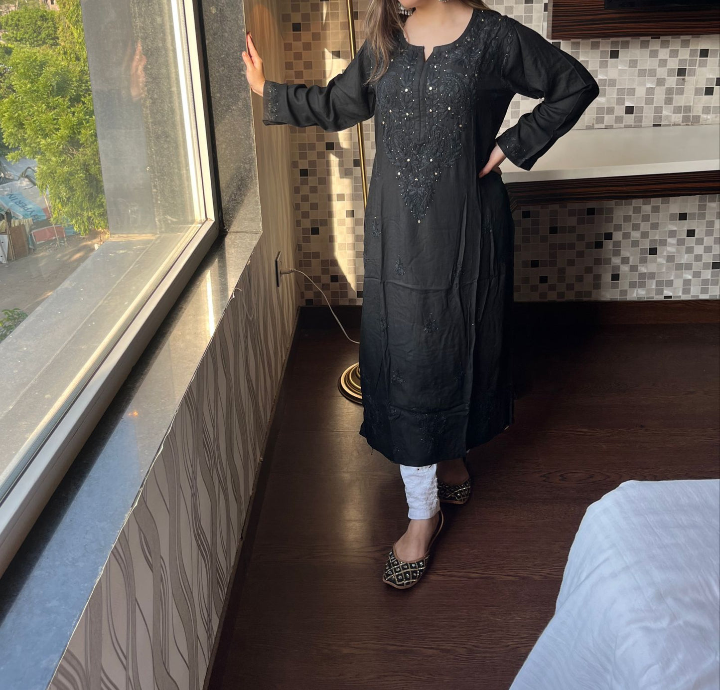 Rayon Mukaish Kurta