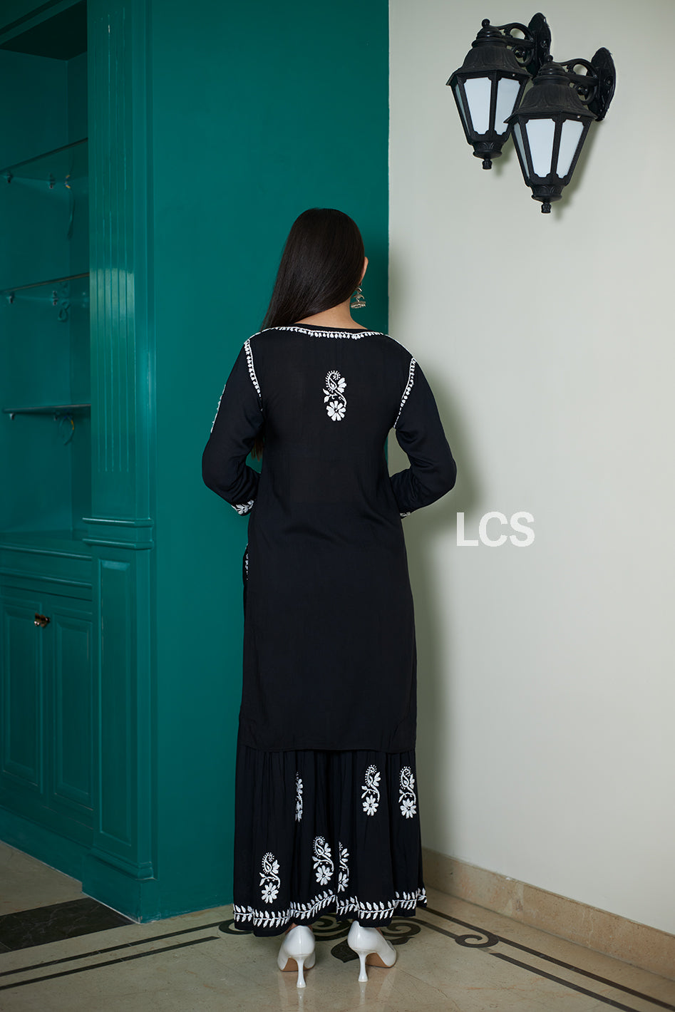 Nora Chikankari Modal Gharara Set