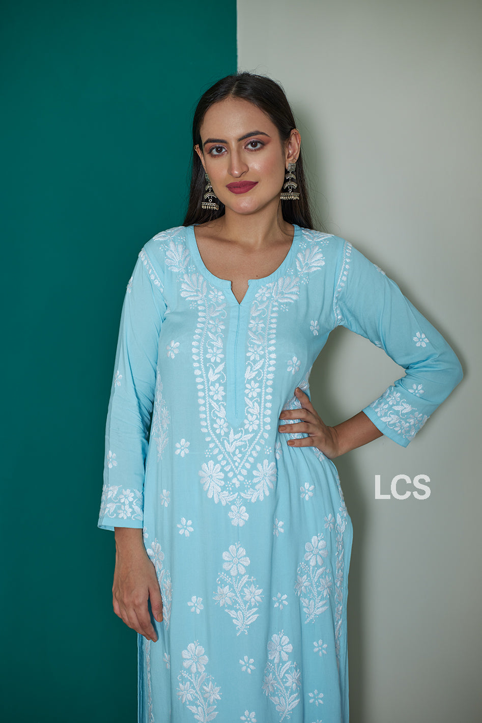 Akriti Modal Chikankari Kurta Plazzo Set