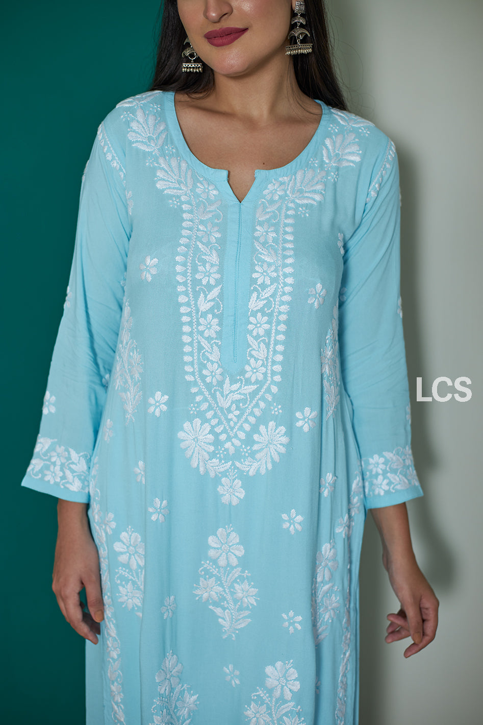 Akriti Modal Chikankari Kurta Plazzo Set