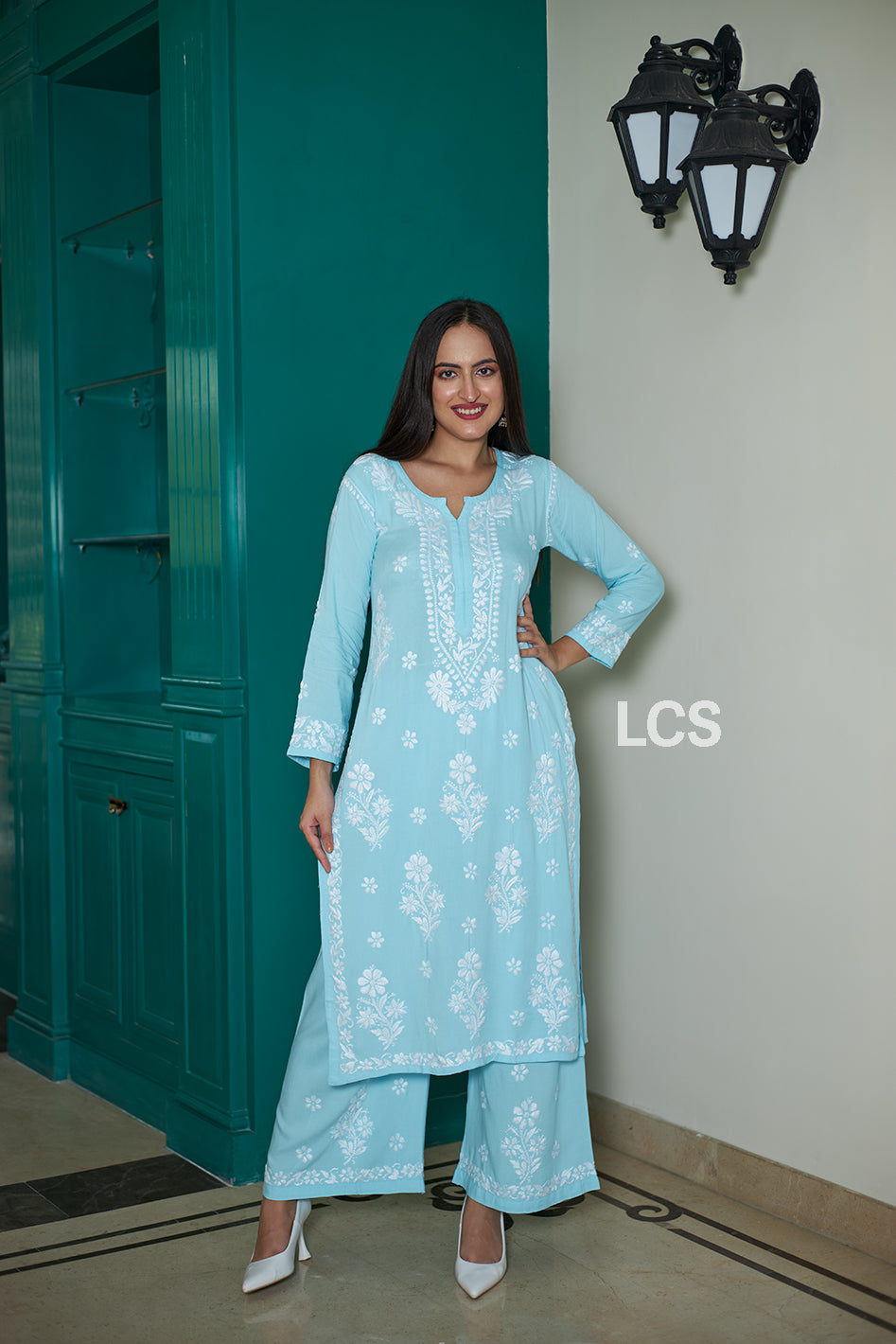 Akriti Modal Chikankari Kurta Plazzo Set