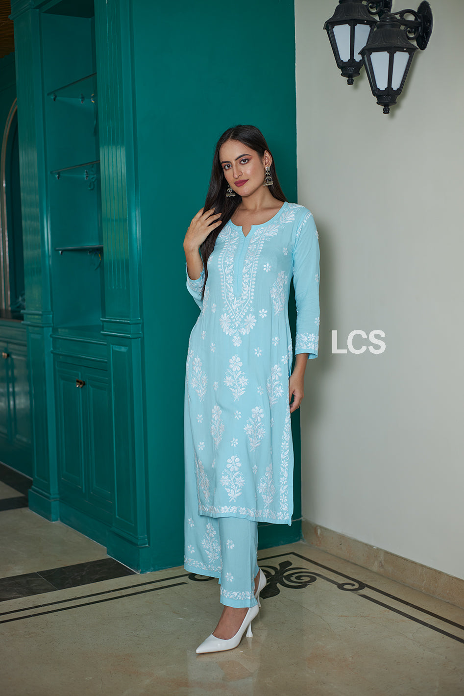 Akriti Modal Chikankari Kurta Plazzo Set