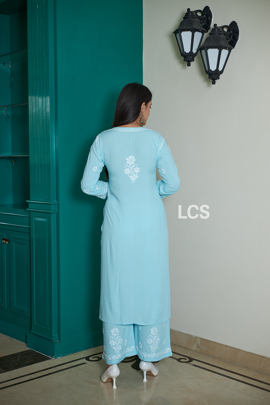 Akriti Modal Chikankari Kurta Plazzo Set