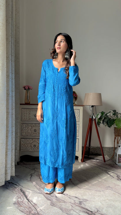 lucknowi chikan co-ord set