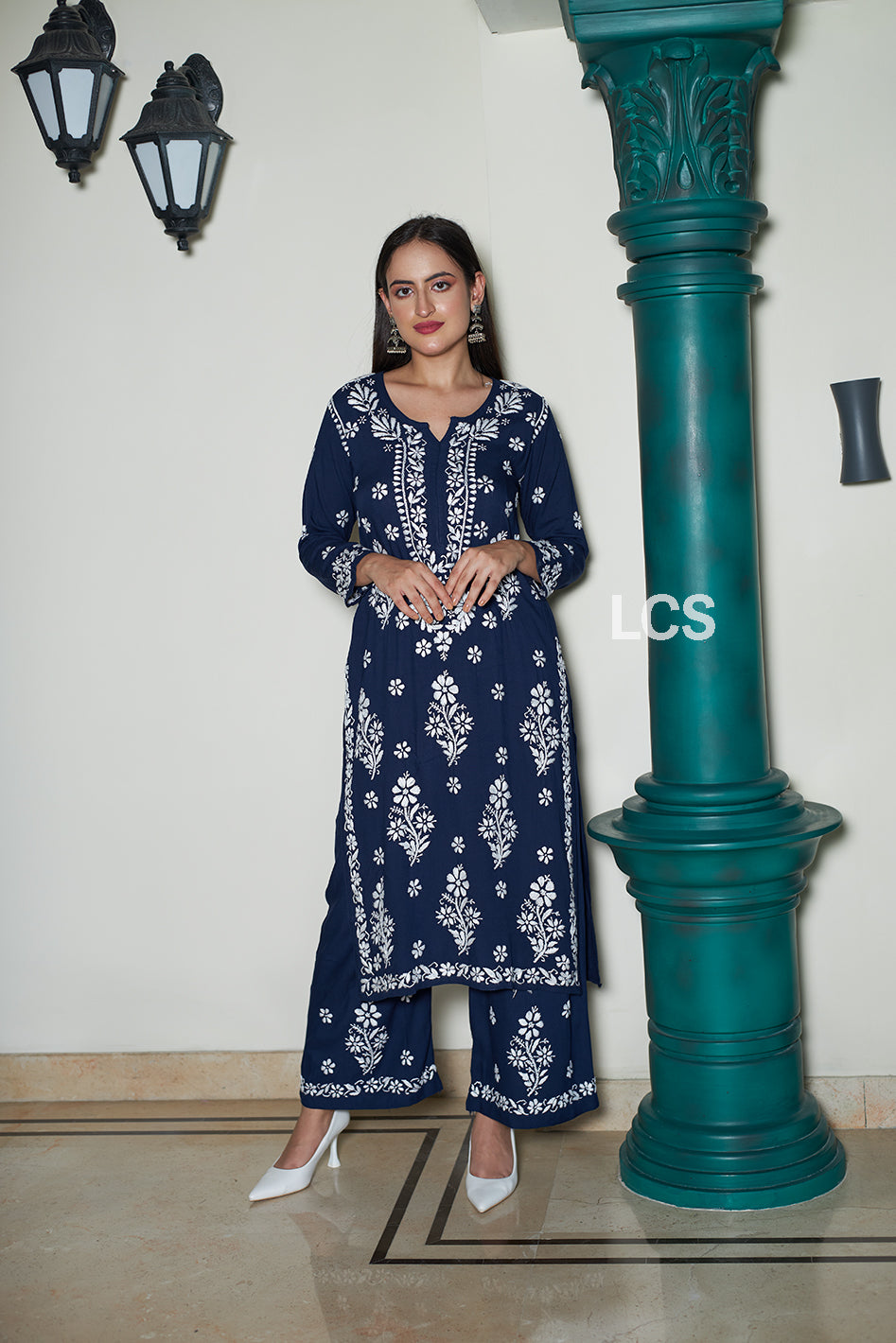 Akriti Modal Chikankari Kurta Plazzo Set