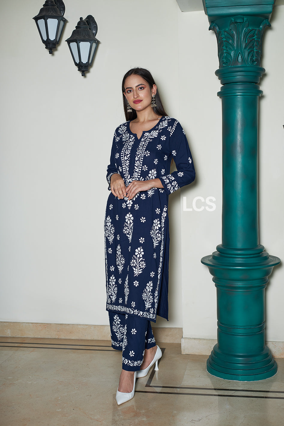 Akriti Modal Chikankari Kurta Plazzo Set