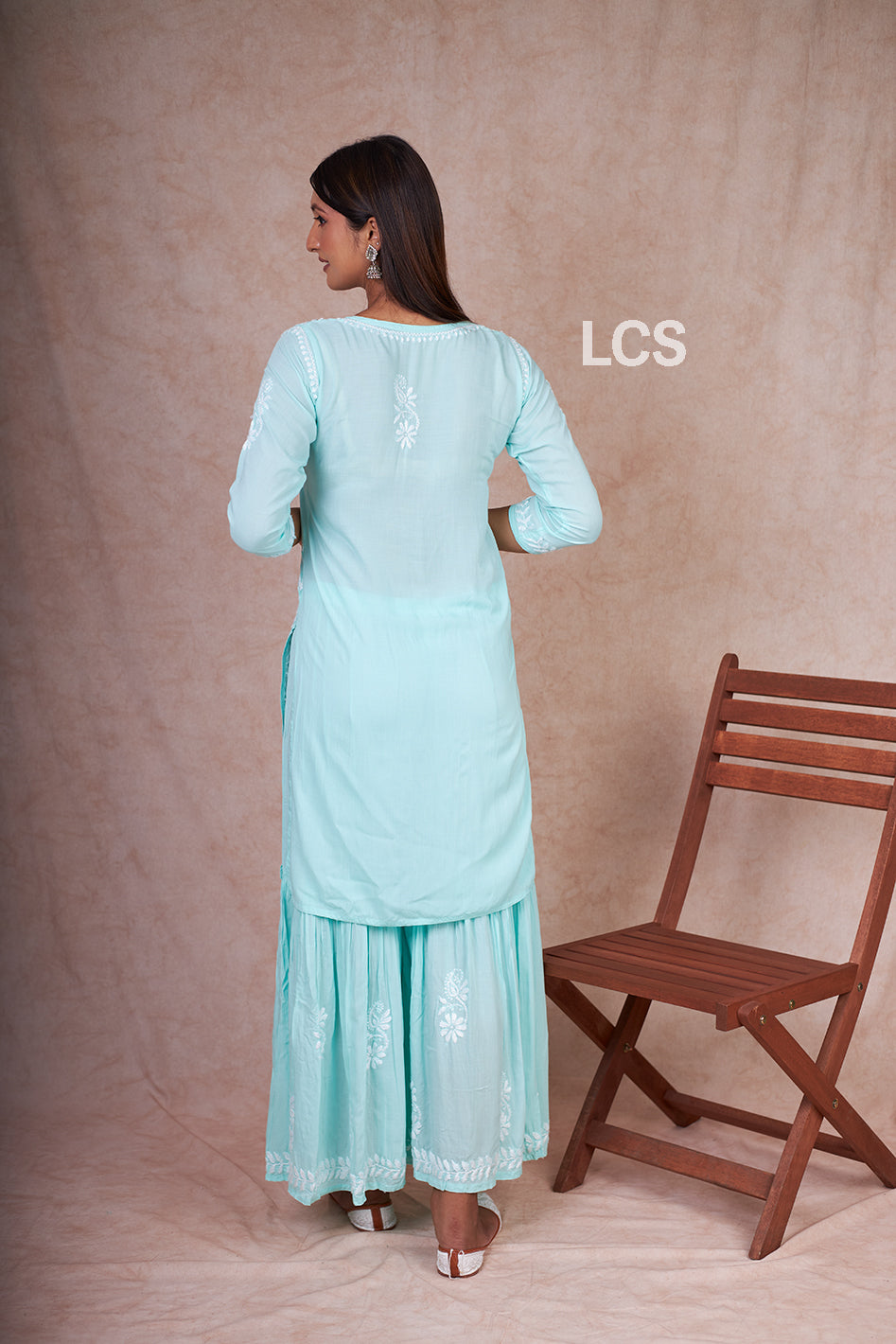 Nora Chikankari Modal Gharara Set