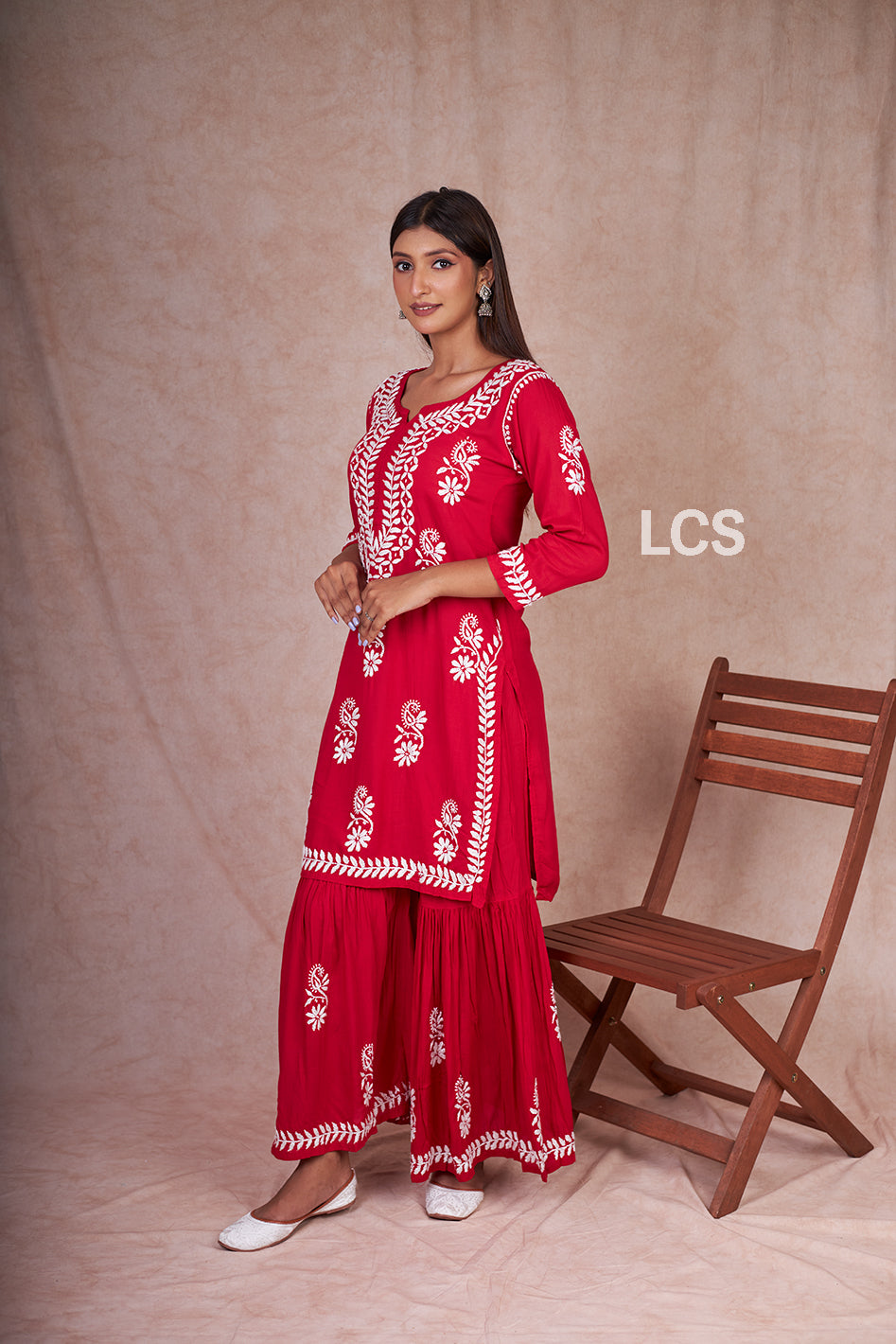 Nora Chikankari Modal Gharara Set