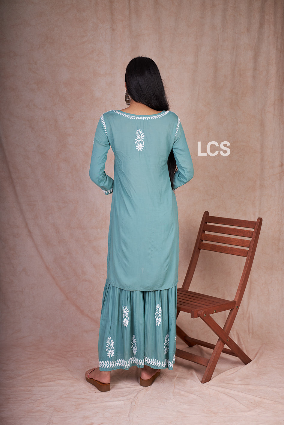 Nora Chikankari Modal Gharara Set