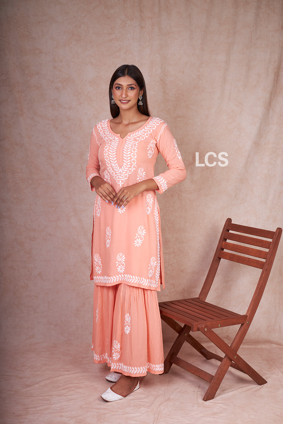 Nora Chikankari Modal Gharara Set