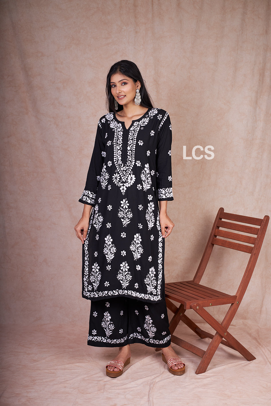Akriti Modal Chikankari Kurta Plazzo Set