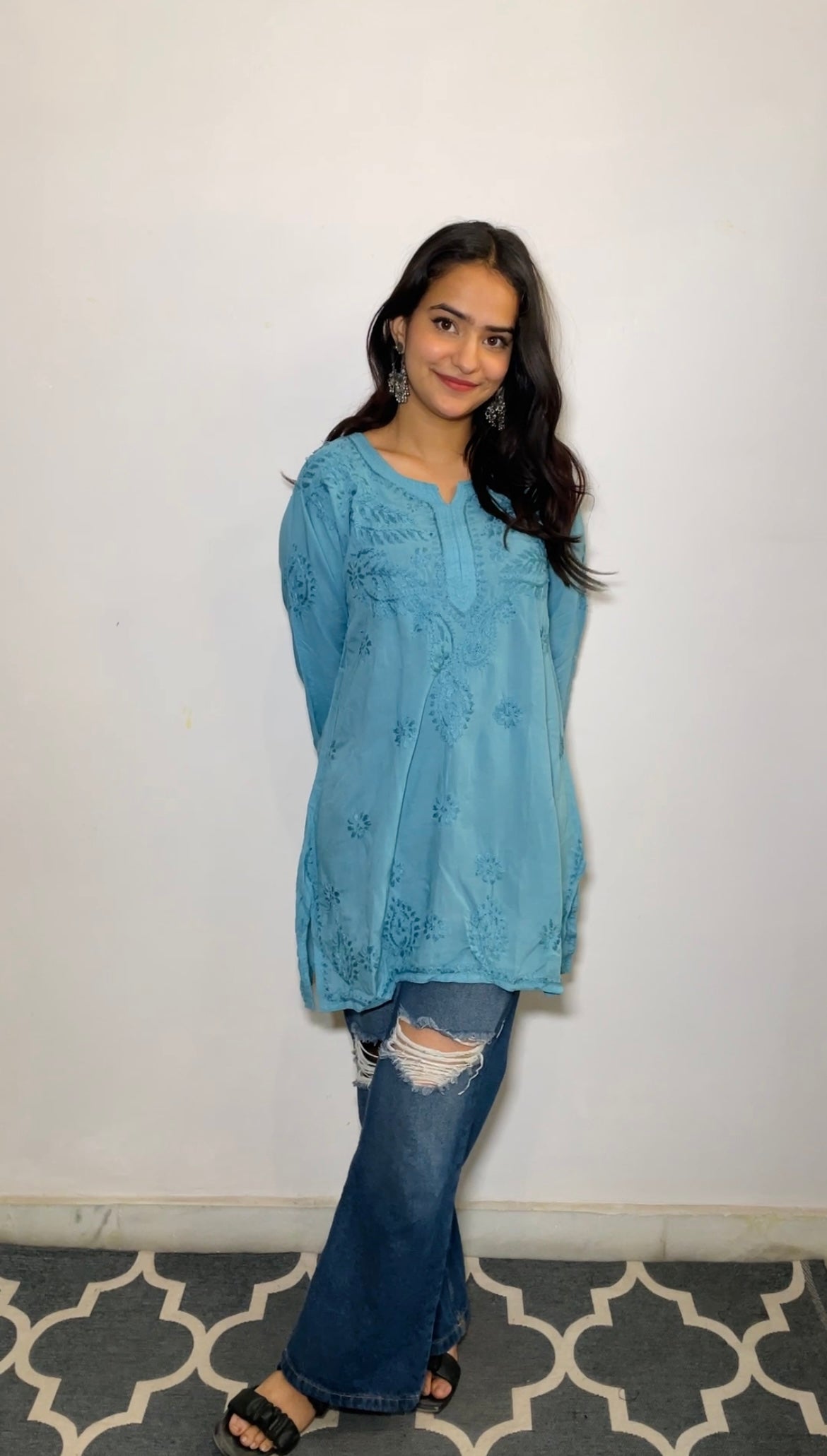 Modal Blue Short Kurta