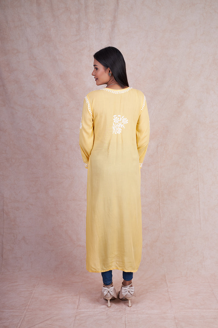 lucknowi chikan long kurta