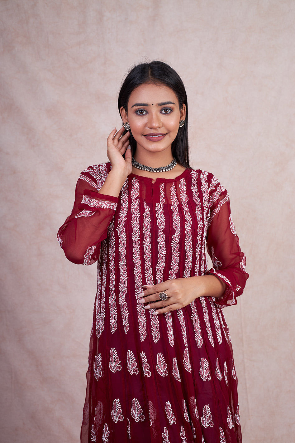 Georgette 56 Kali Anarkali Gown