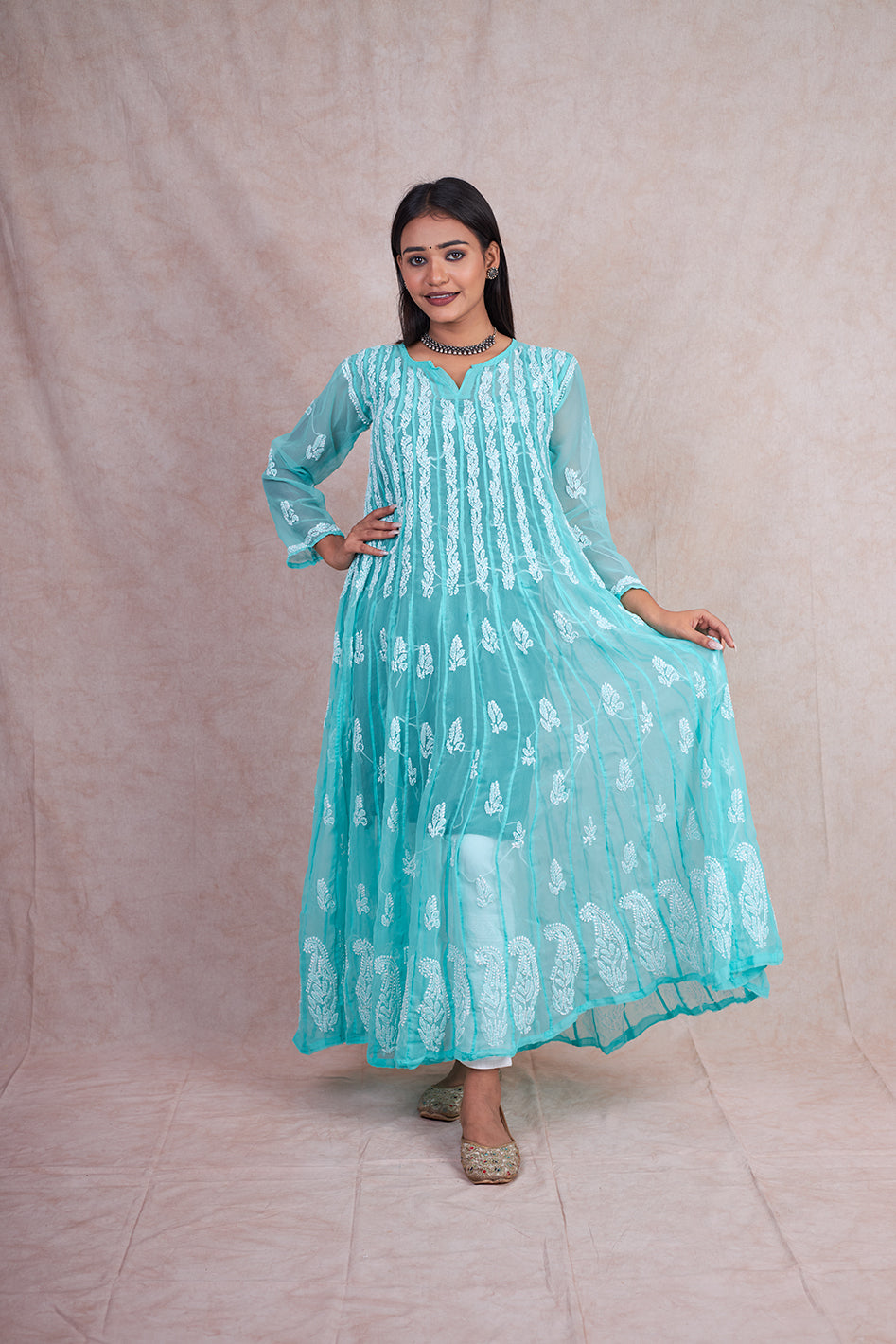 Georgette 56 Kali Anarkali Gown