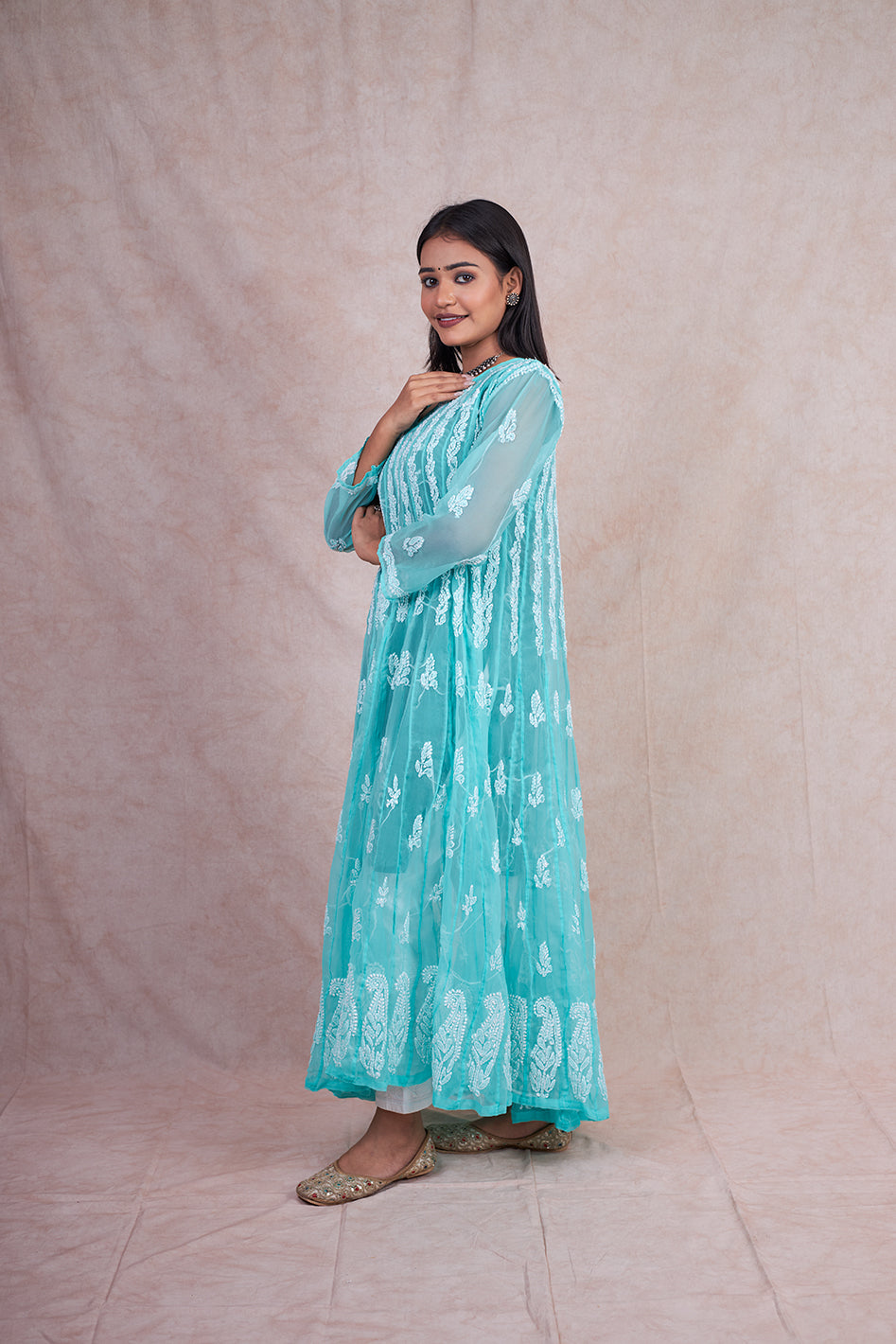 Georgette 56 Kali Anarkali Gown