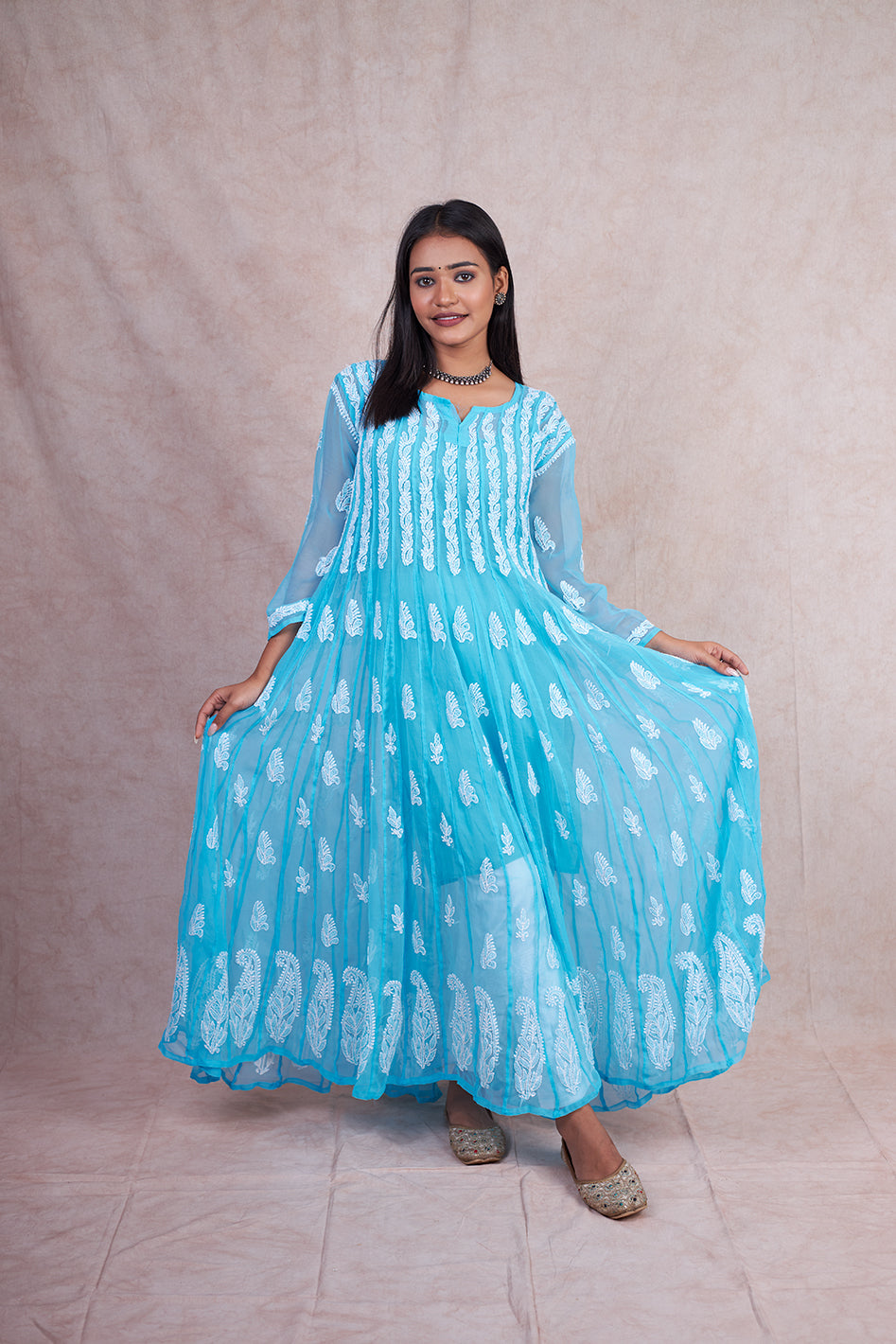 Georgette 56 Kali Anarkali Gown