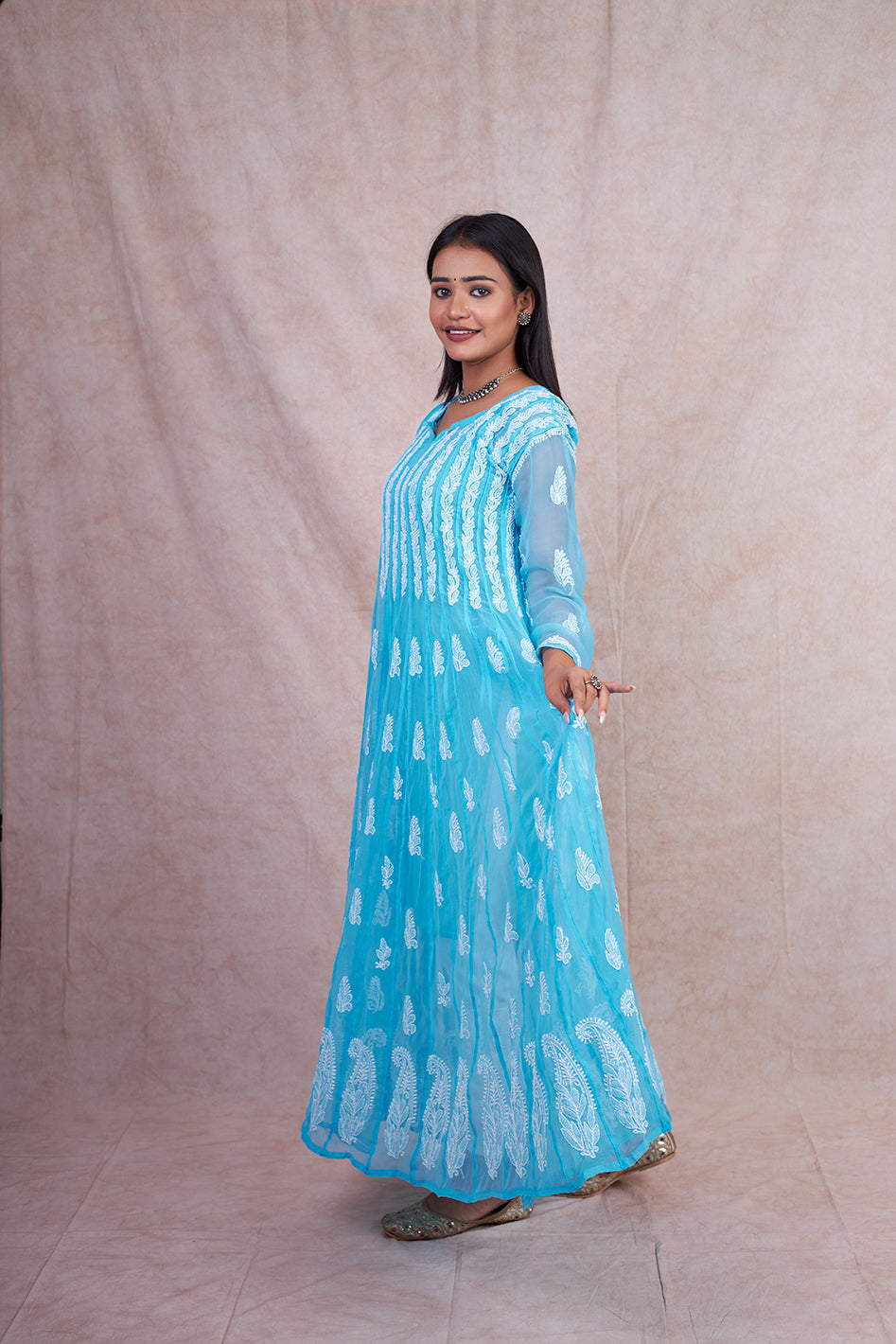 Georgette 56 Kali Anarkali Gown
