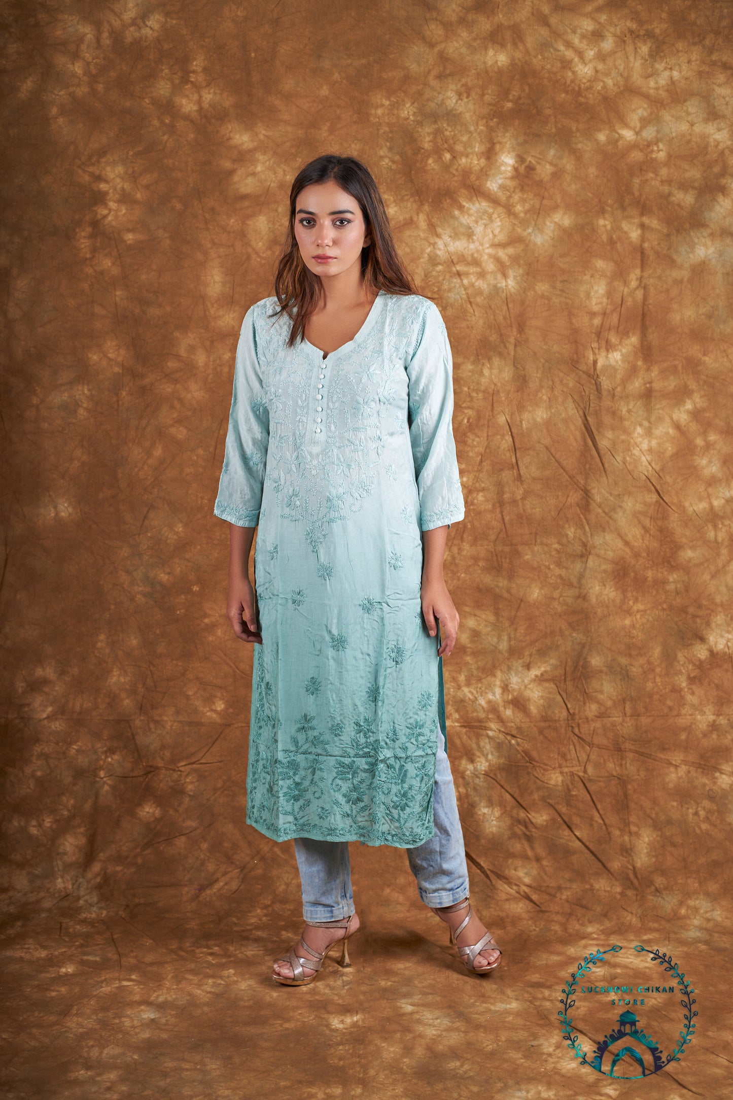 Muslin Heavy Daman Kurta