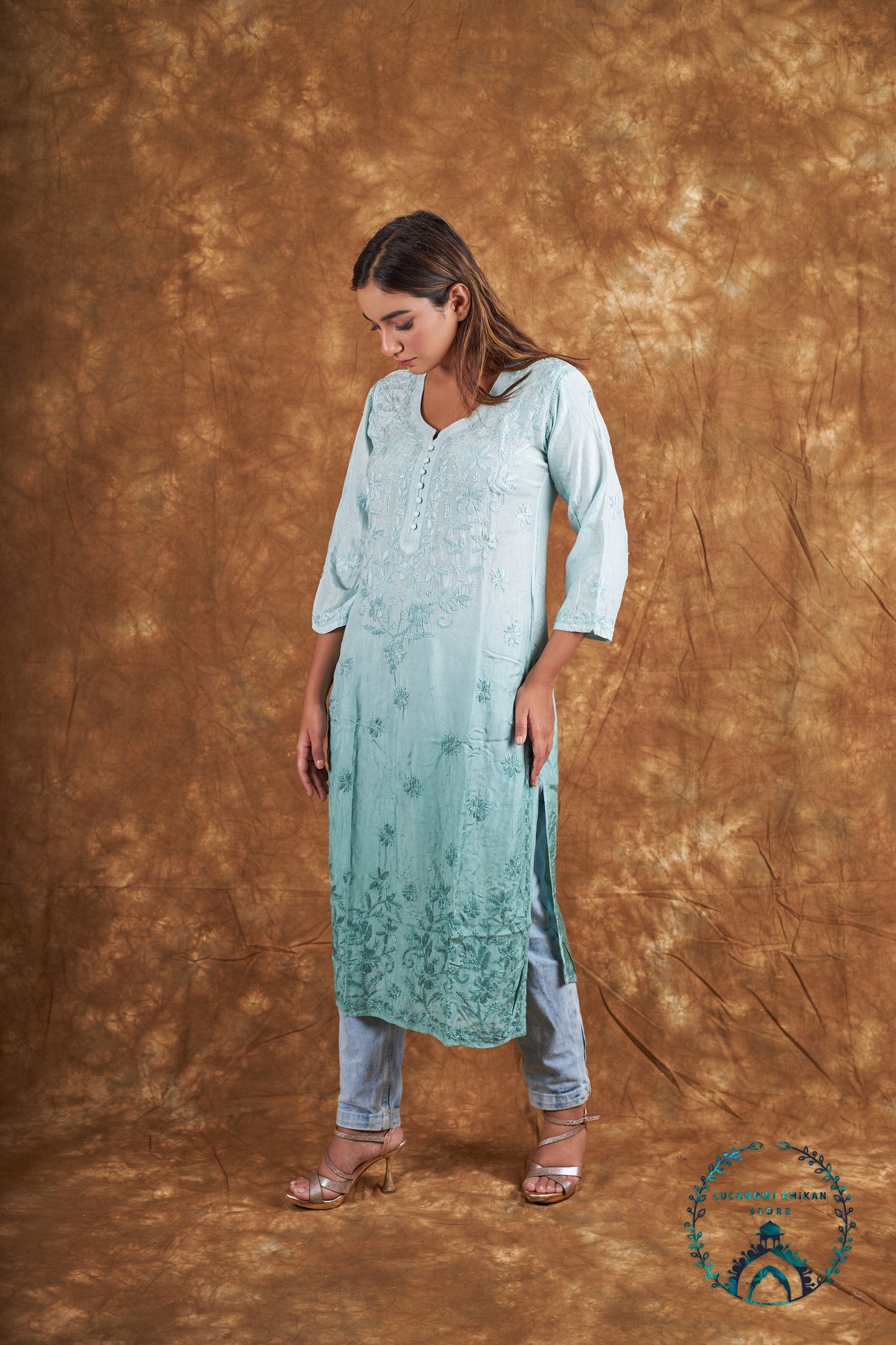 Muslin Heavy Daman Kurta