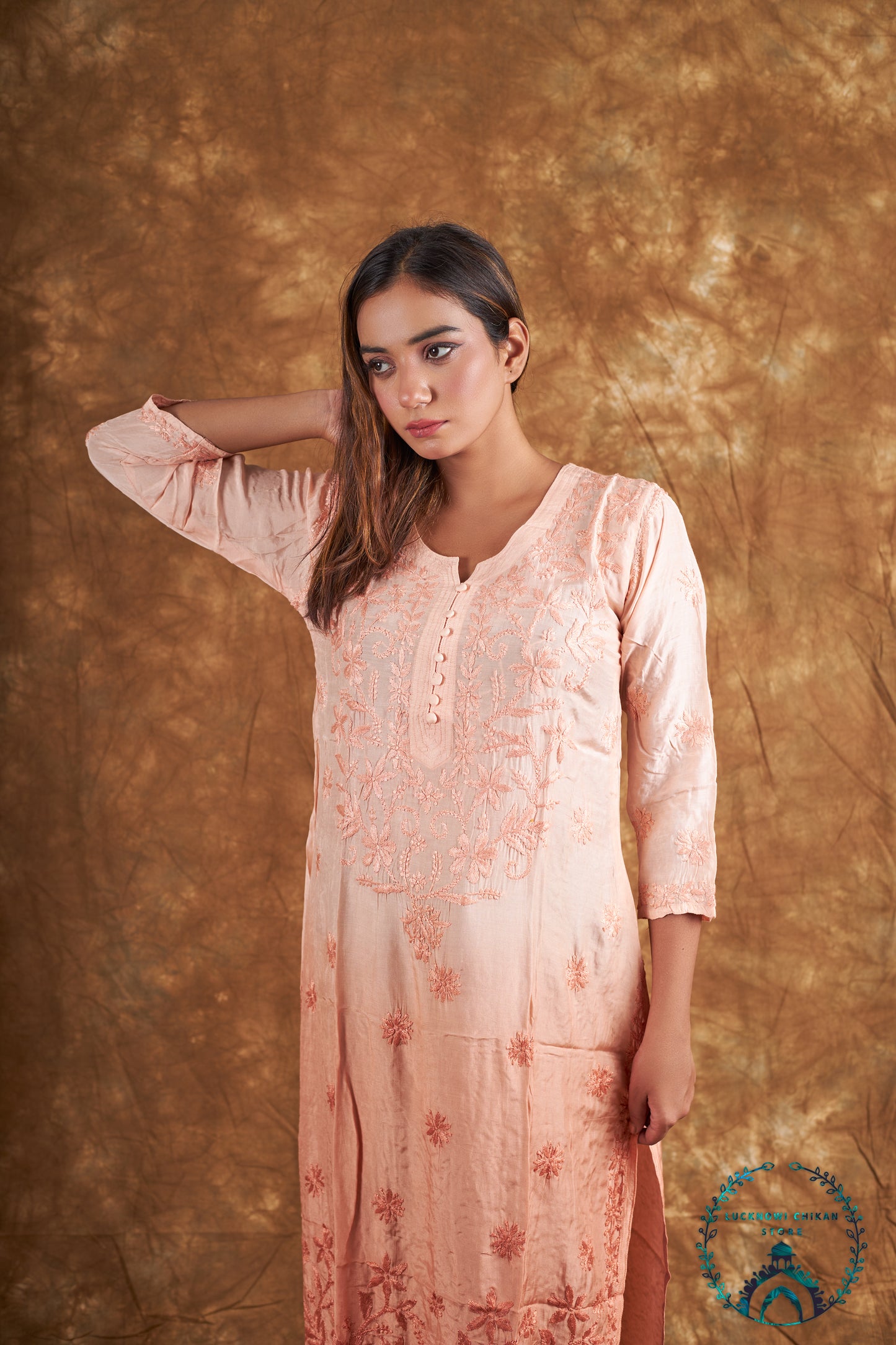 Muslin Heavy Daman Kurta