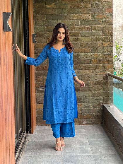lucknowi chikan co-ord set