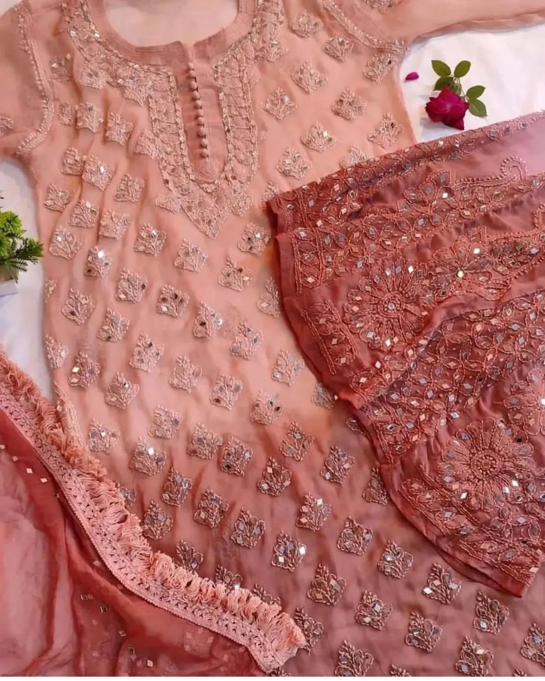 printed georgette kurti
