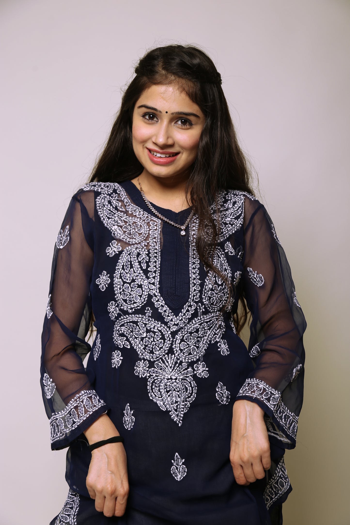 Georgette Gala Booti Kurta