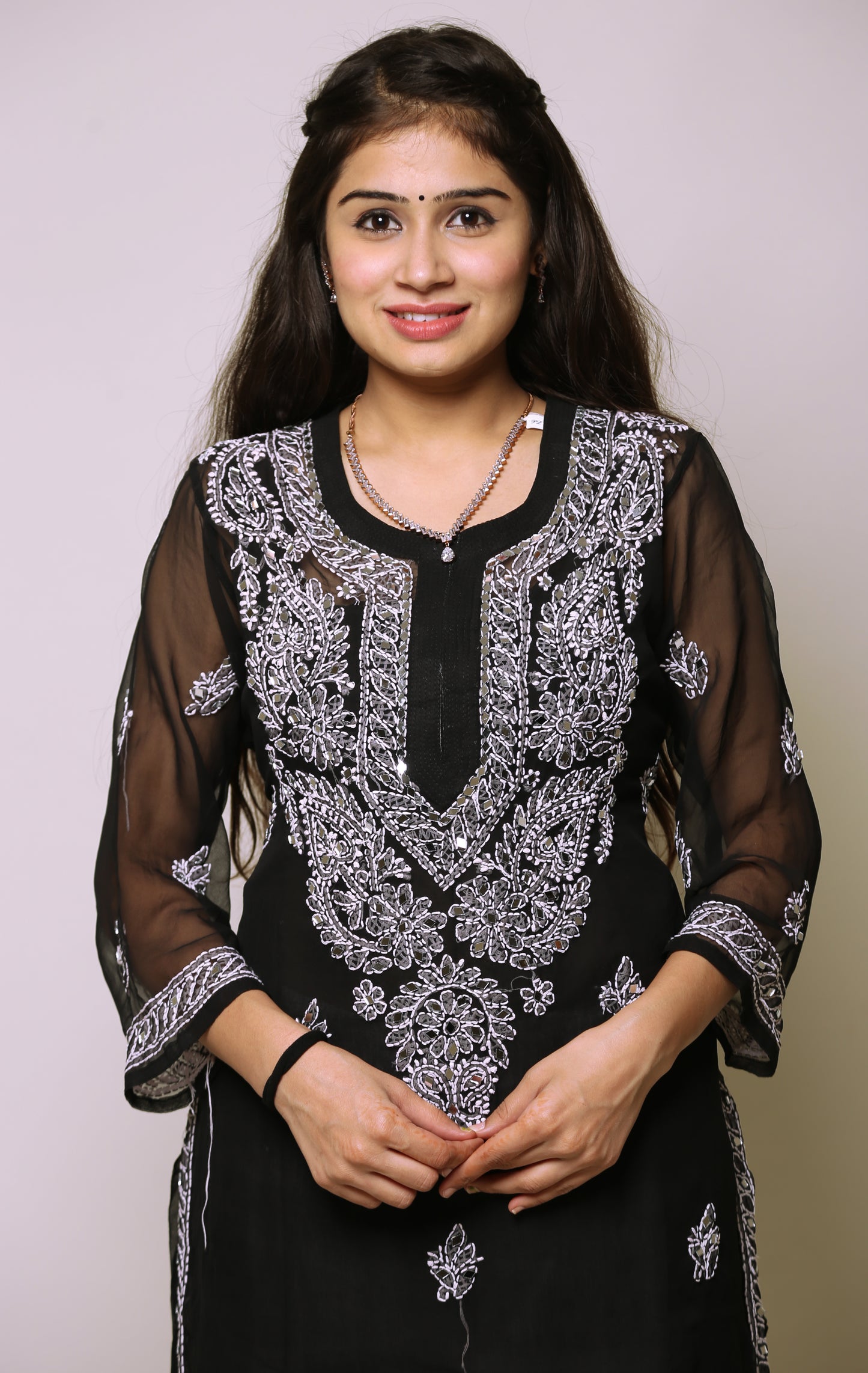 Georgette Gala Booti Kurta