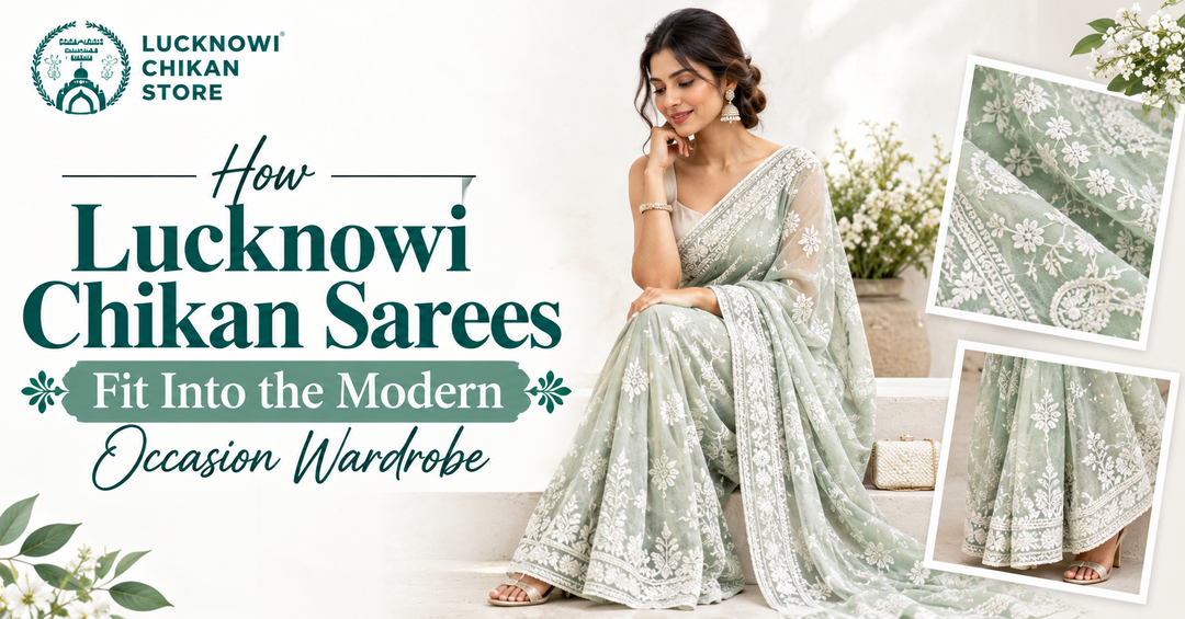 How Lucknowi Chikan Sarees Fit Into the Modern Occasion Wardrobe