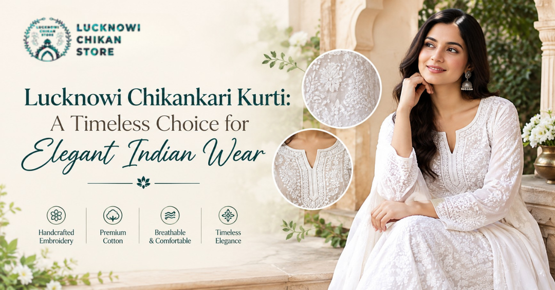 Lucknowi Chikankari Kurti: A Timeless Choice for Elegant Indian Wear