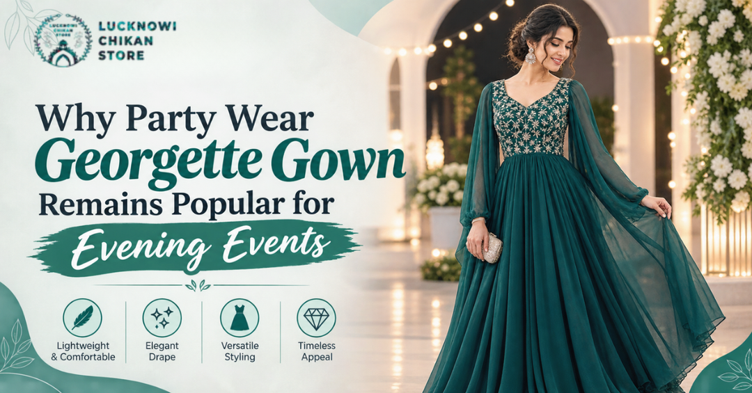 Why Party Wear Georgette Gown Remains Popular for Evening Events