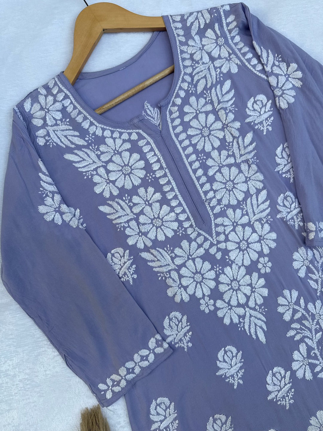 Zeenat Modal Chikankari Long Kurta
