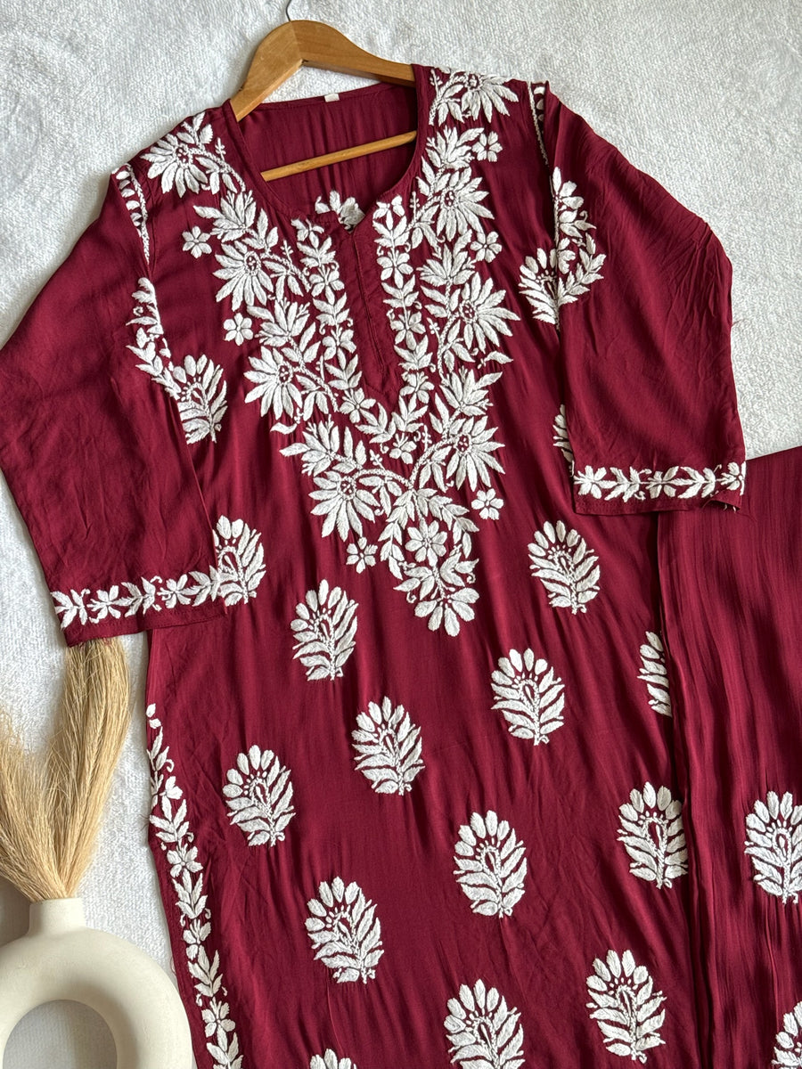 Zara Modal Chikankari Set