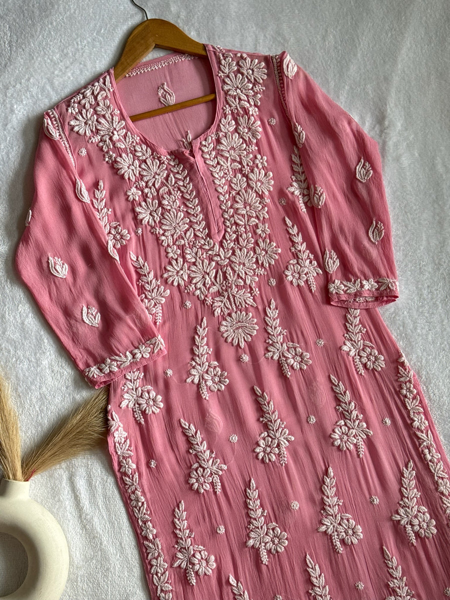 Jannat Viscose Georgette Kurta With 3D Handwork