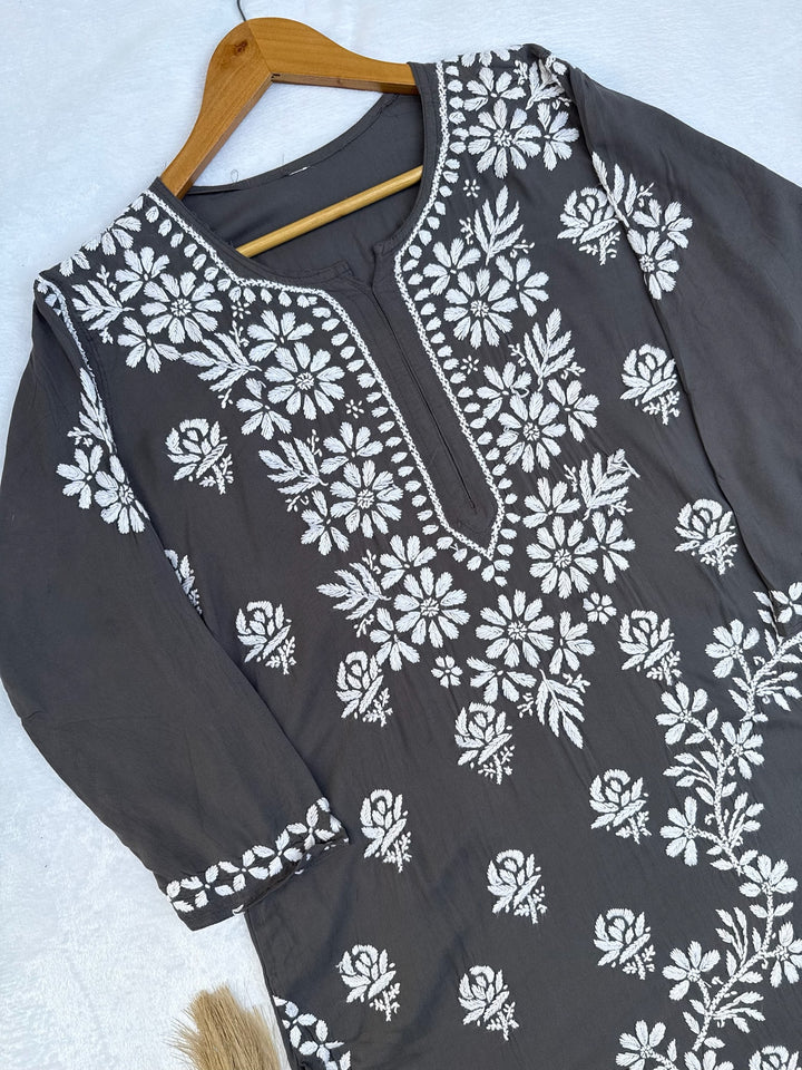 Zeenat Modal Chikankari Long Kurta
