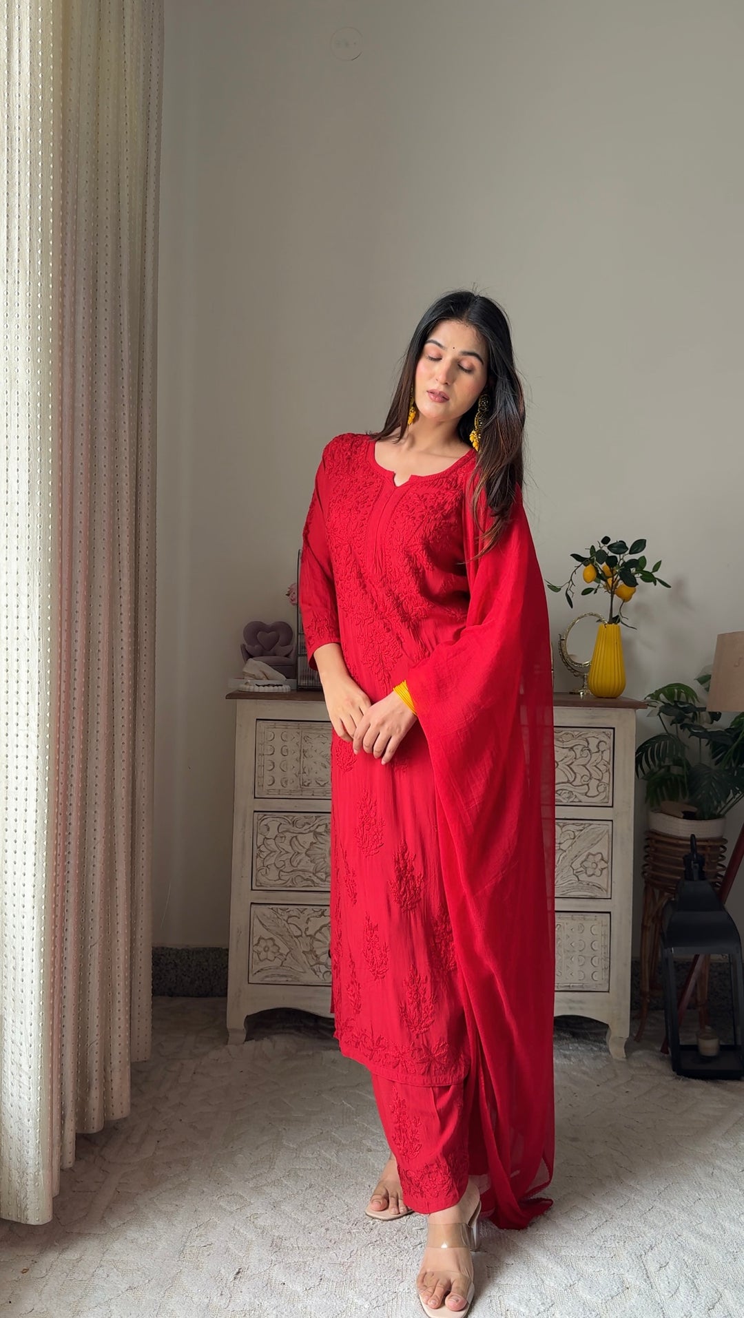 Swati Rathi In Modal Cotton Co-ord Set With Dupatta