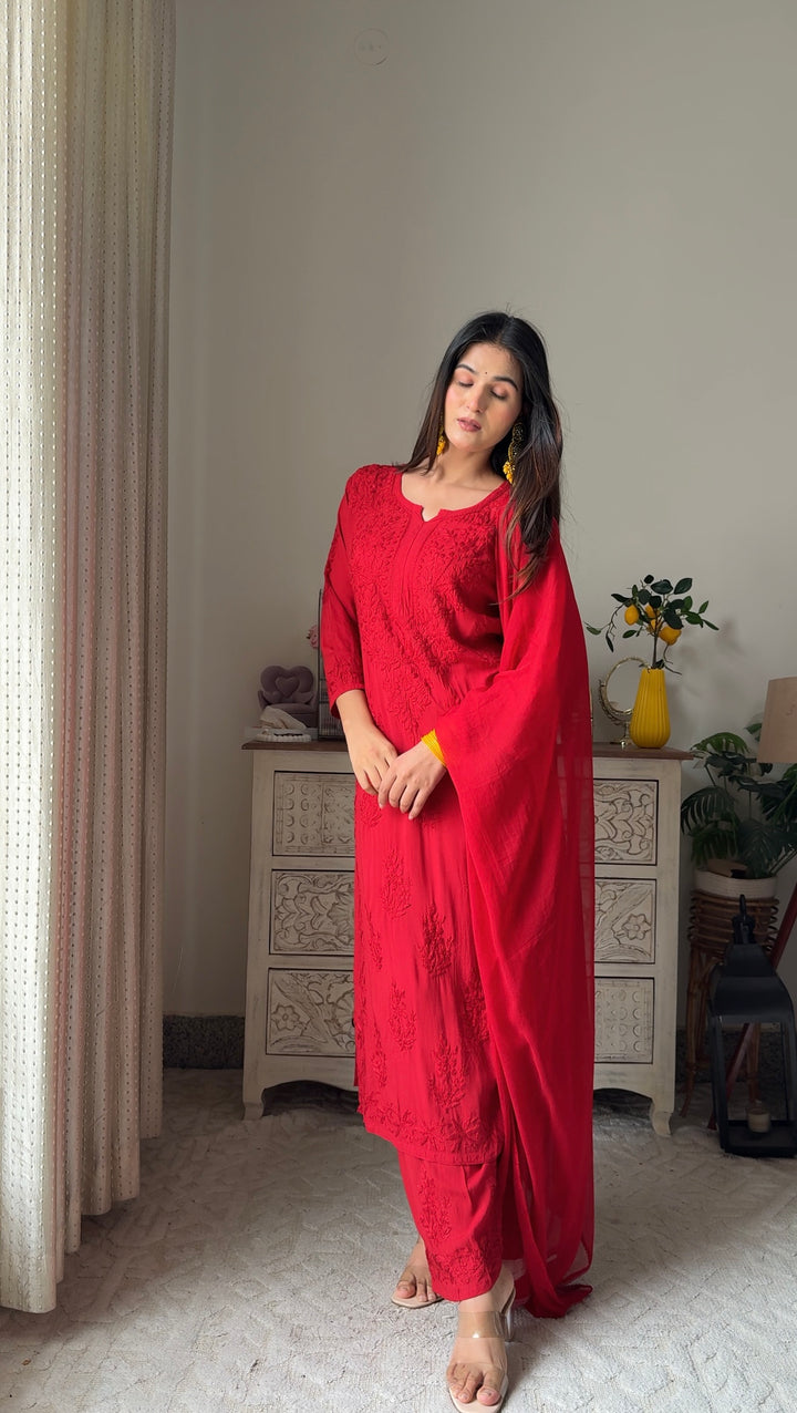Swati Rathi In Modal Cotton Co-ord Set With Dupatta