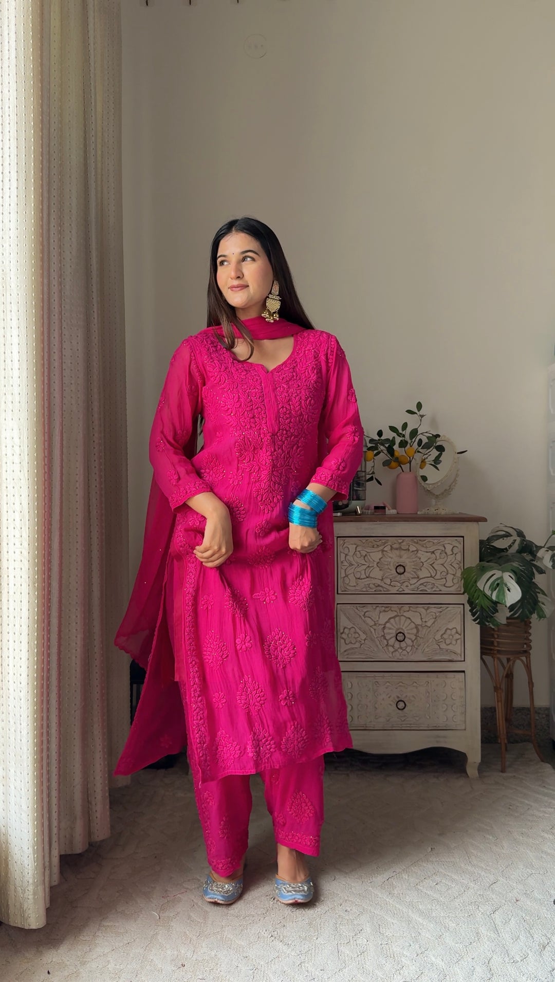 Swati Rathi in Noor Viscose Georgette Mukaish Set With 3D Handwork