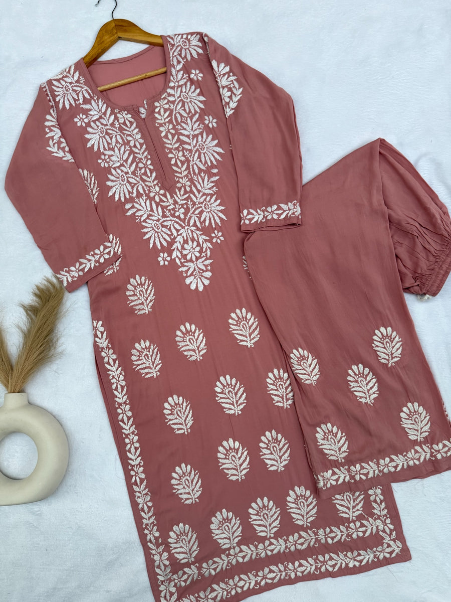 Zara Modal Chikankari Set