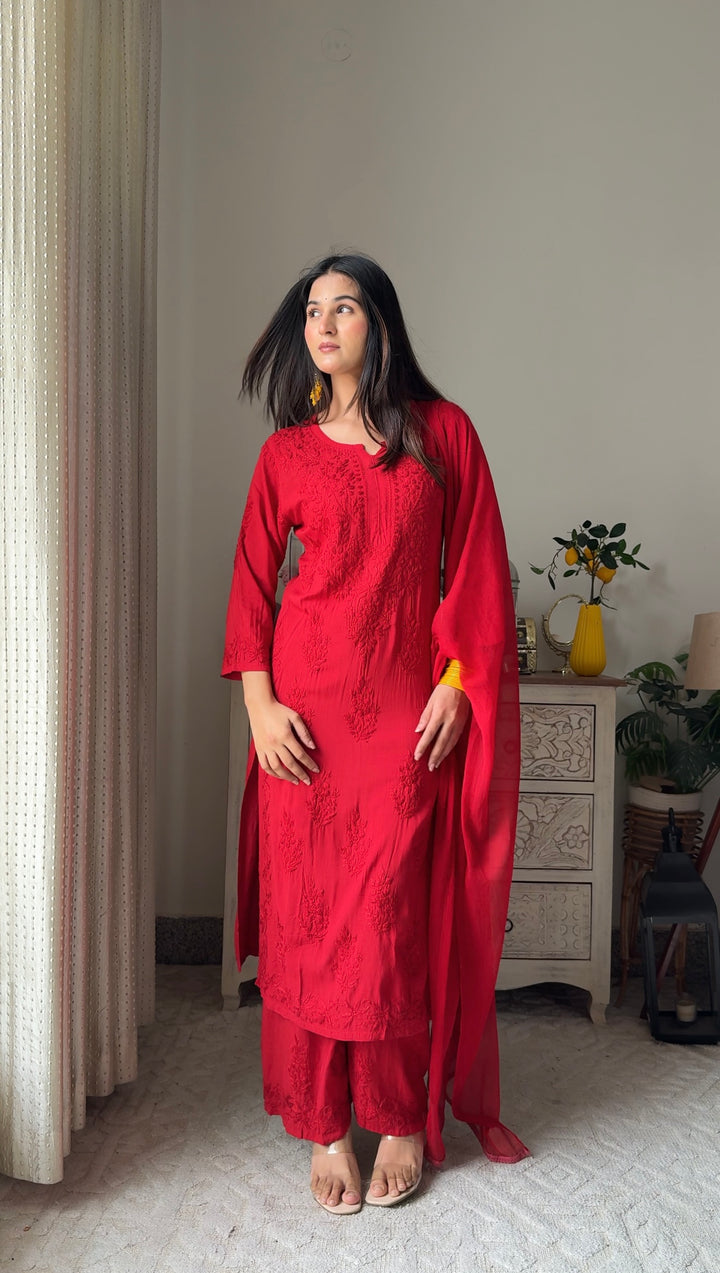 Swati Rathi In Modal Cotton Co-ord Set With Dupatta