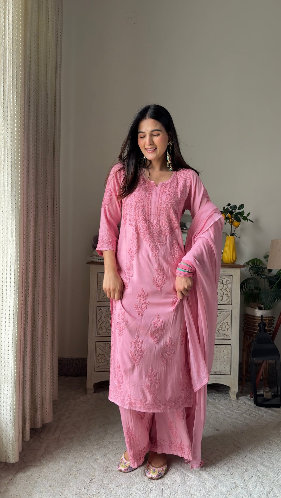 Swati Rathi In Modal Cotton Co-ord Set With Dupatta