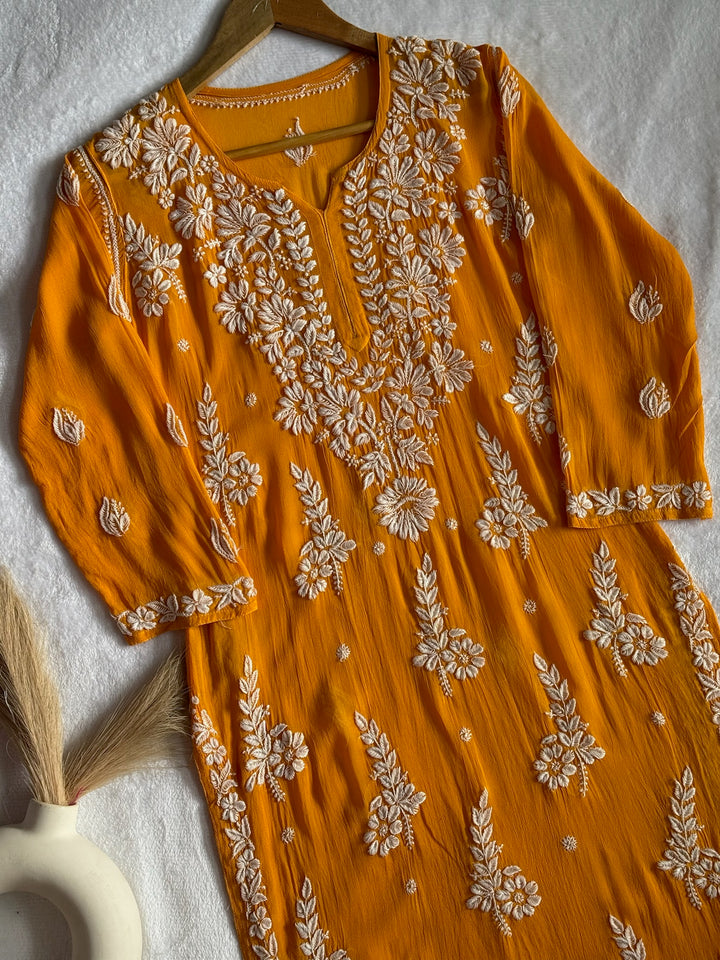 Jannat Viscose Georgette Kurta With 3D Handwork