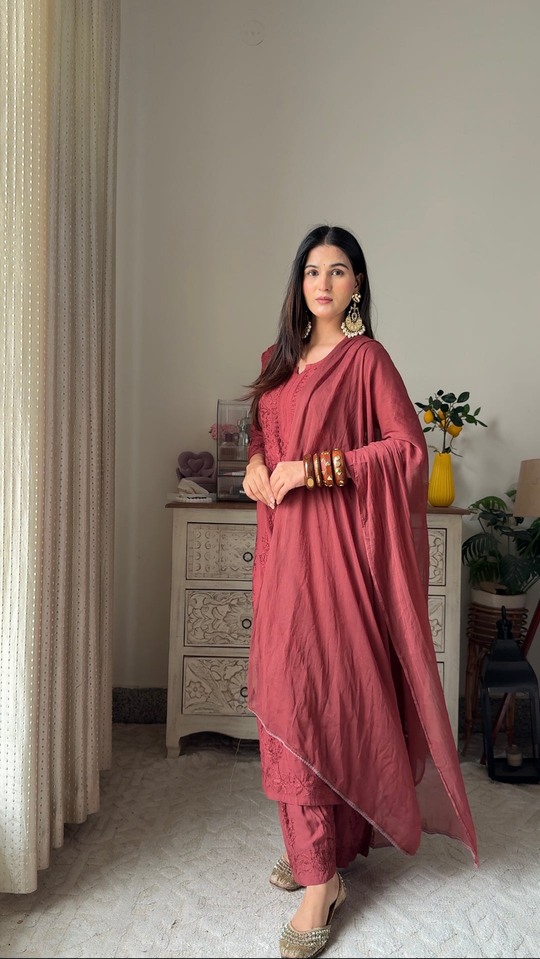 Swati Rathi In Modal Cotton Co-ord Set With Dupatta