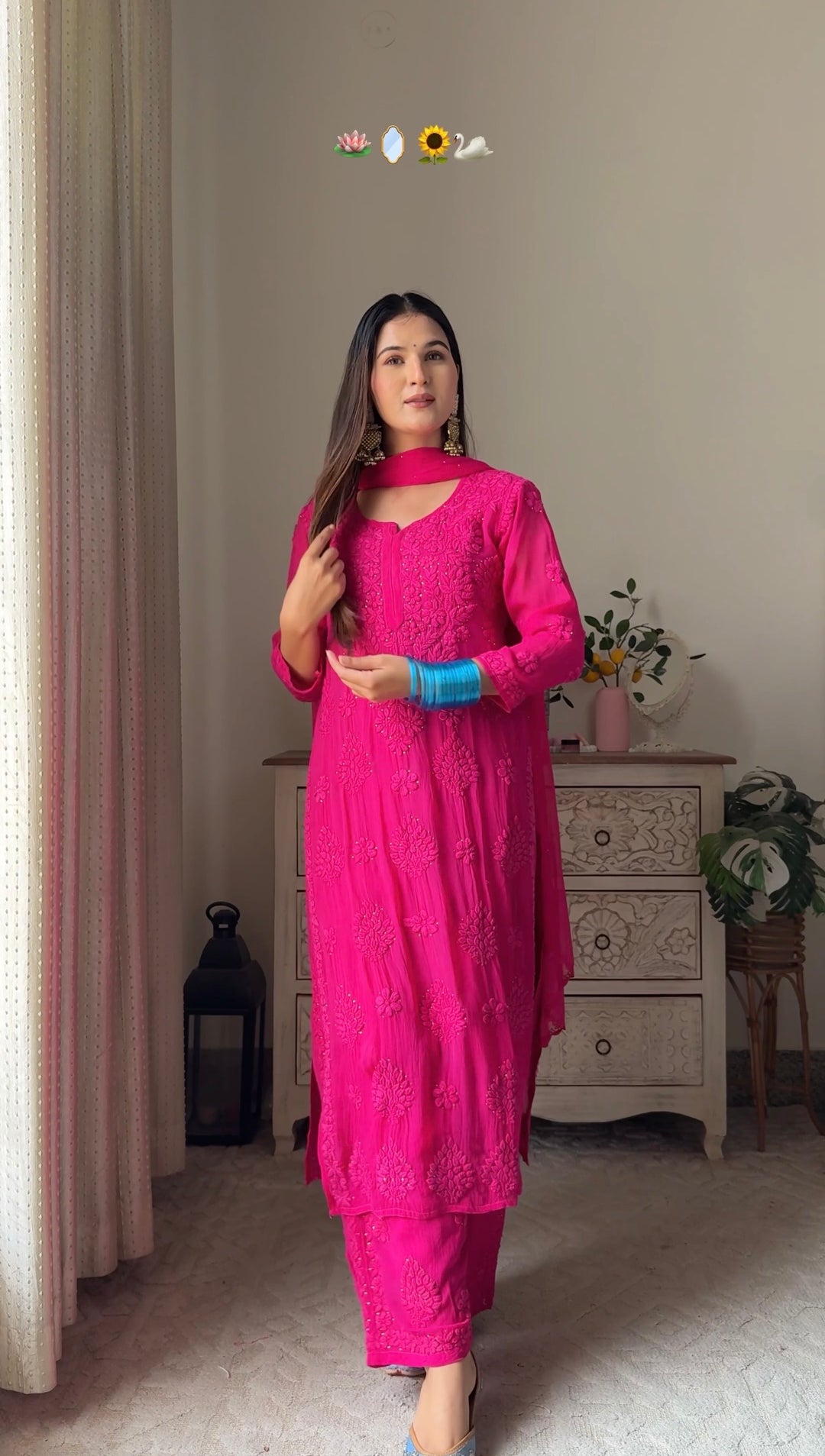 Swati Rathi in Noor Viscose Georgette Mukaish Set With 3D Handwork